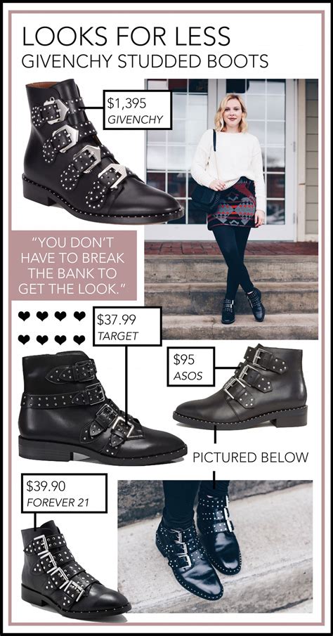 givenchy studded ankle boots dupe|Look for Less: Givenchy Studded Boot Dupe .